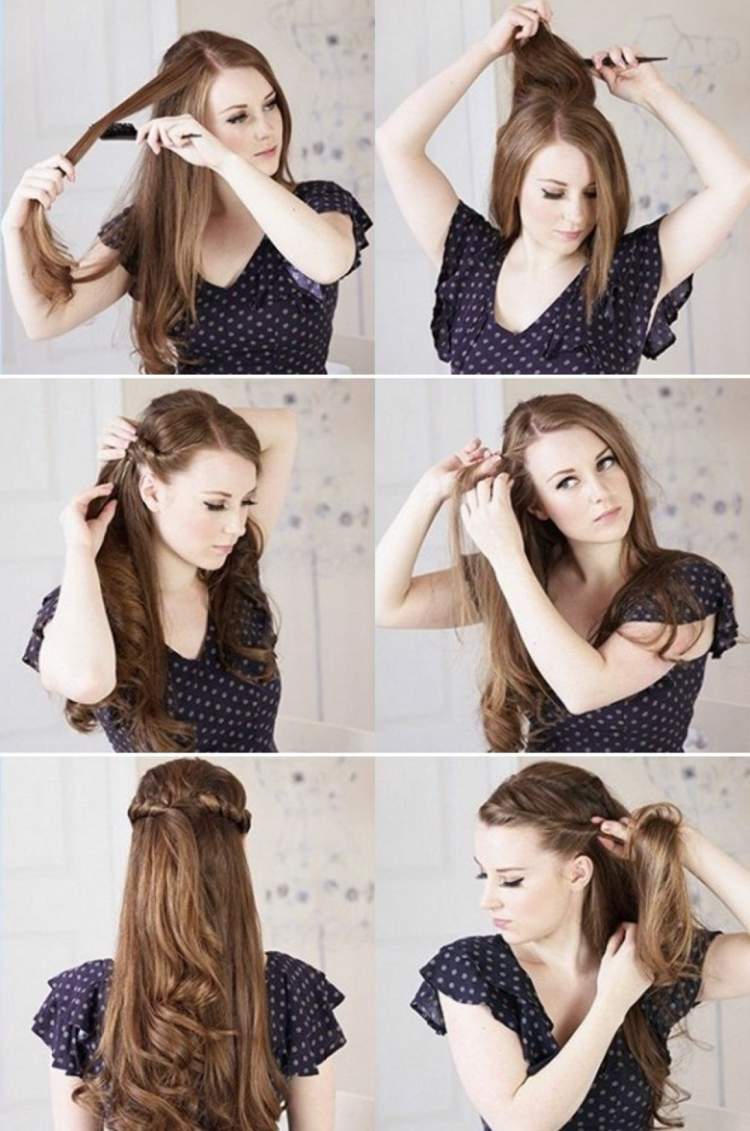 easy hair styling long hair idea