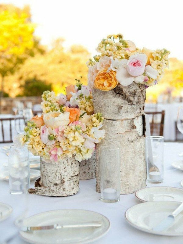 natural wood vase lovely idea