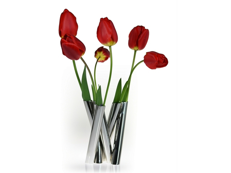 vase steel deco design flowers pot idea interior deco