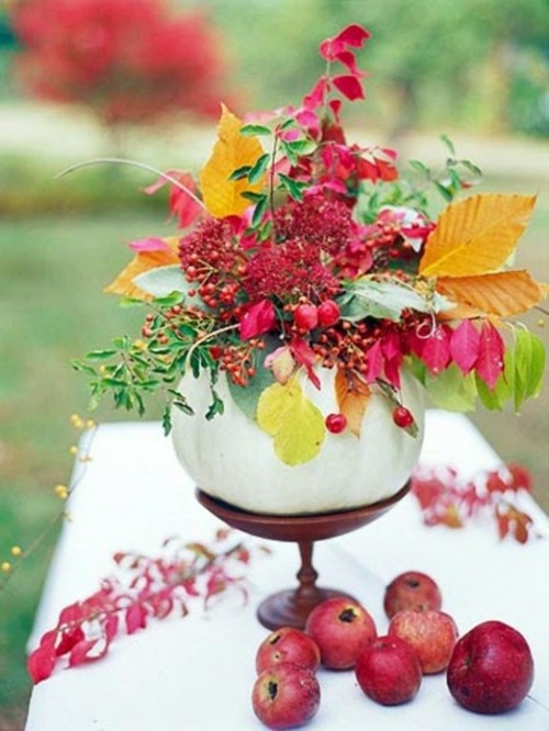 autumn flowers vase