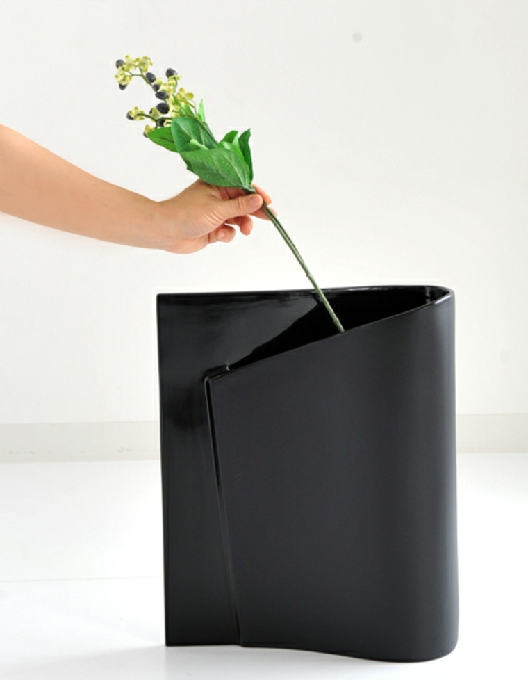 decoration black vase idea original flowers bouquet