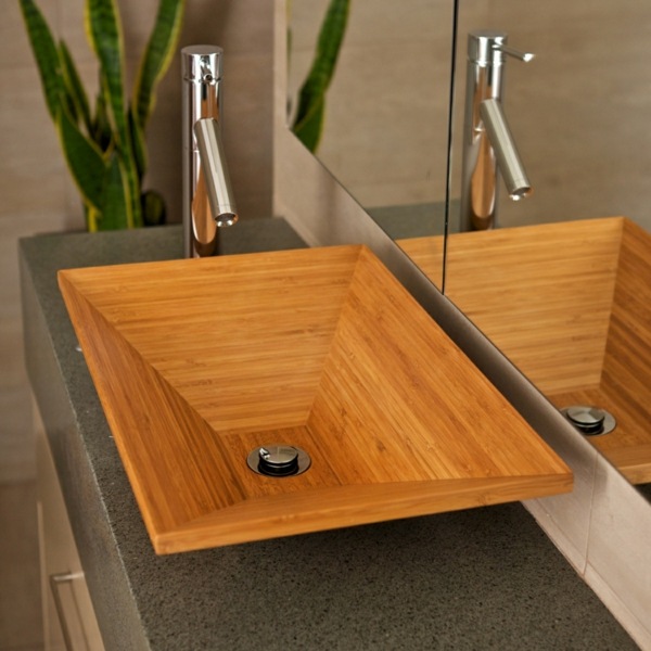 laminated wood washbasin