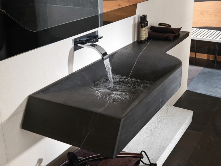 design washbasin bathroom natural stone worktop