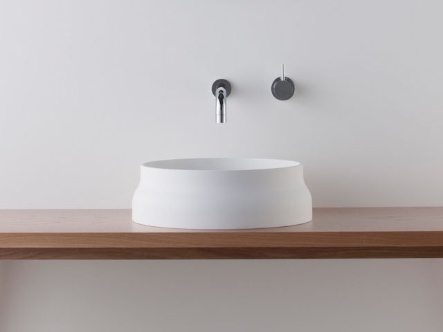 washbasin bathroom design Omvivo plan wood