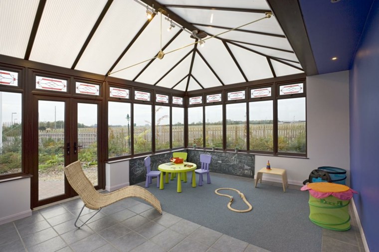 veranda with children's play area