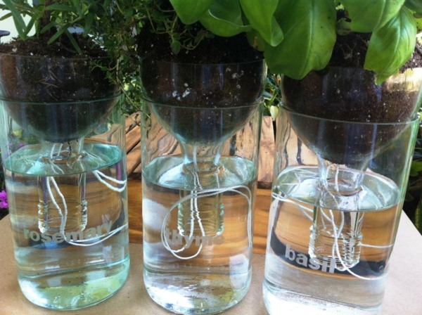 recycled wine glasses