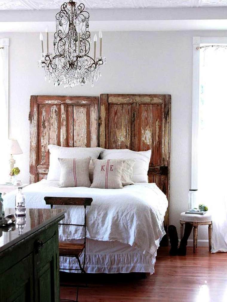 old doors like headboard