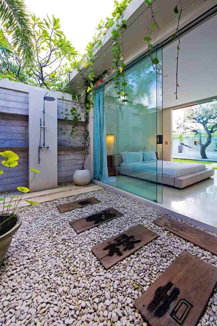 outdoor space shower garden design