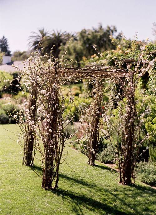 arch romantic wedding view