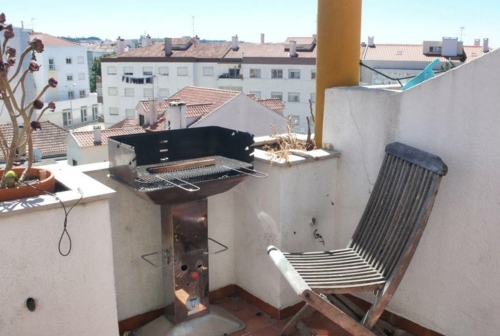 view balcony barbecue wood