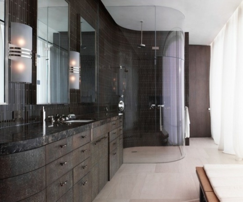 view shower cubicle oval glass bathroom modern men