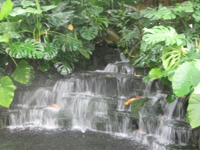 decorative waterfall view
