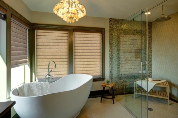 large white bath tub view