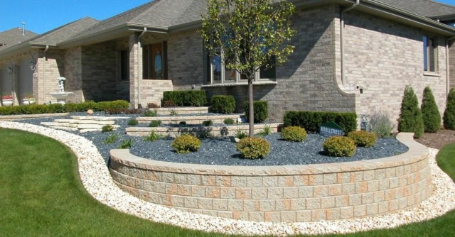 garden view wall support stone