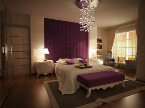 view original purple wall end even bed color