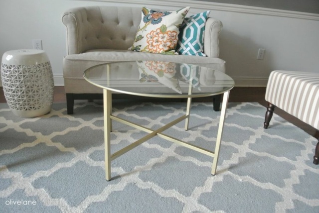 oval shaped coffee table view