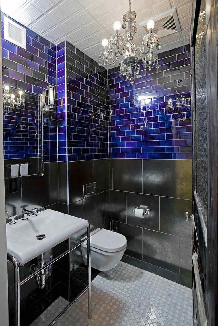 menghias idea bilik mandi membinakkan lilin biru
