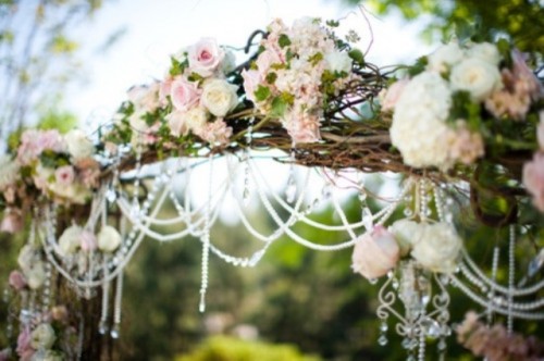 zoom wedding arch accents