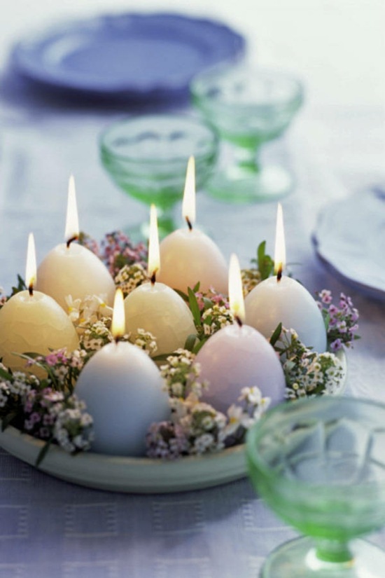 zoom candles eggs decoration