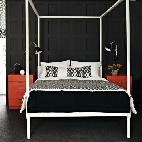 zoom bedroom black two furniture storage orange