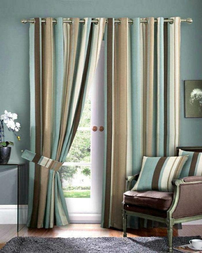 zoom curtains living room modern vertical stripe natural tones